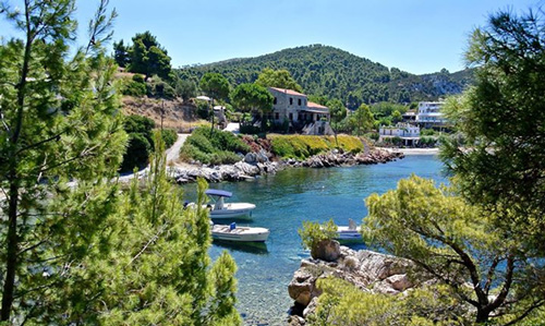 View of Greek island of Skyros