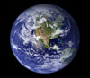 Satellite map of the world